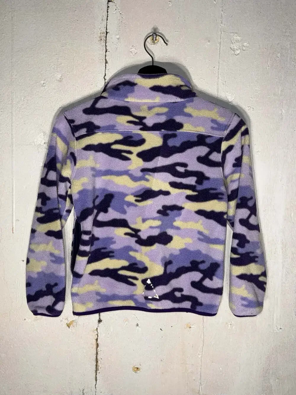 L.L.Bean Youth Girls Purple Camo Full Zip Fleece Jacket Size Small 8